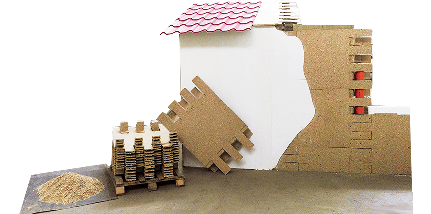 Illustration de panneaux de construction en bois