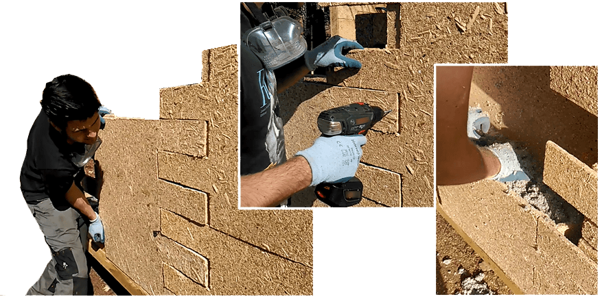 Illustration de panneaux de construction en bois