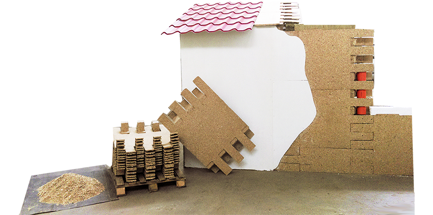 Illustration de panneaux de construction en bois