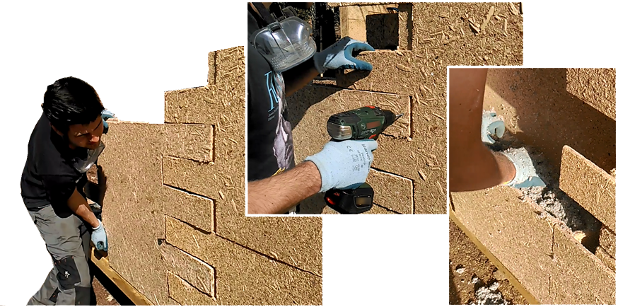 Illustration de panneaux de construction en bois